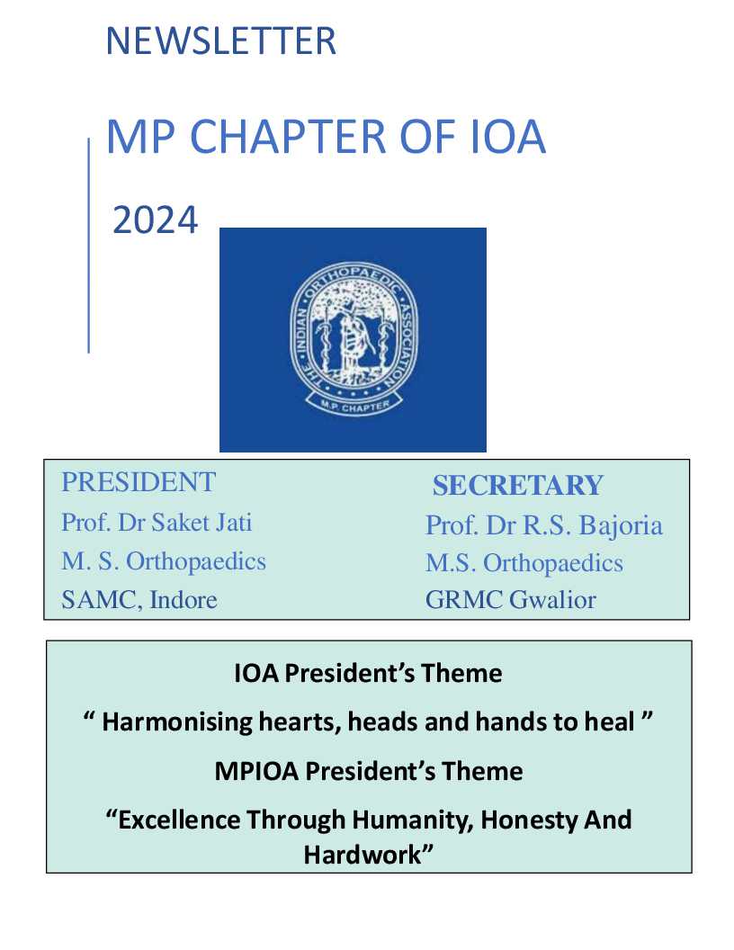 NEWSLETTTER MP CHAPTER OF IOA